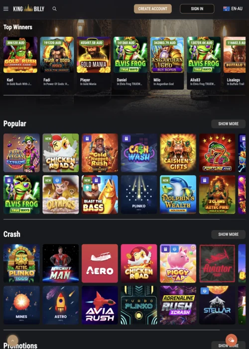 Portfolio King Billy Casino