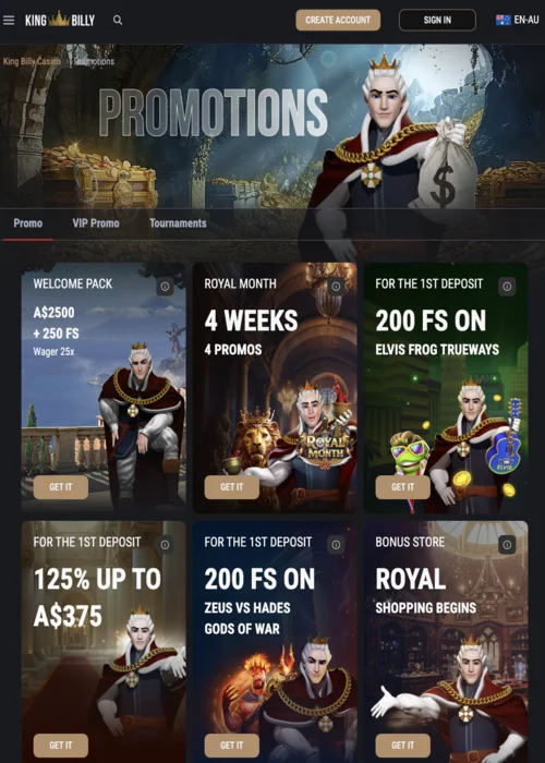 Portfolio King Billy Casino